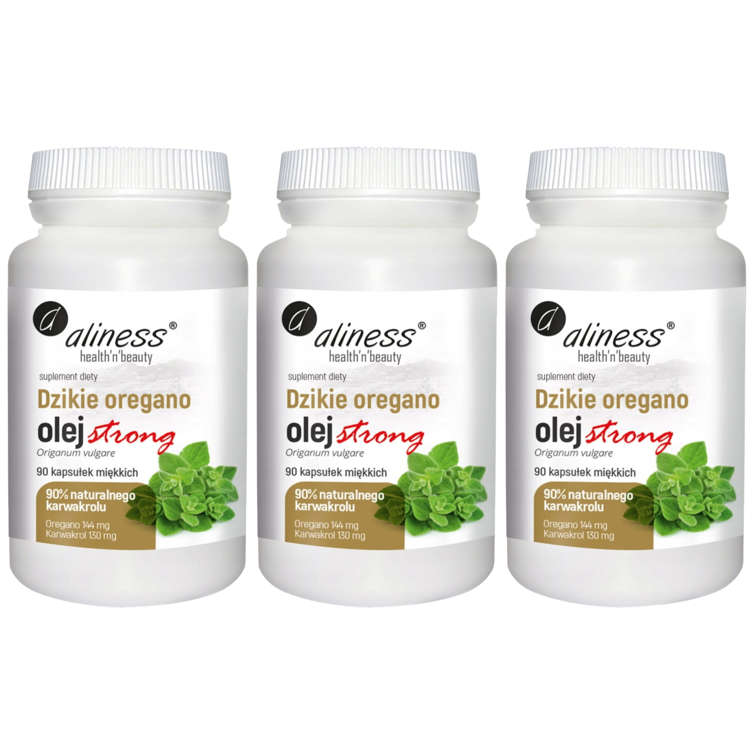ALINESS - Oregano Olej Strong 100% Natural - 3x 90vcaps.