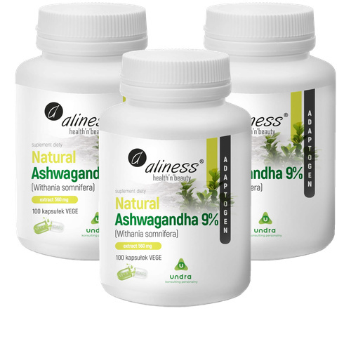 ALINESS - Ashwagandha 555mg - 100vcaps. x3