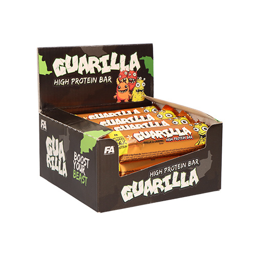 FITNESS AUTHORITY - Guarilla High Protein Bar - 12x 49g - Vanilla and Carmel 