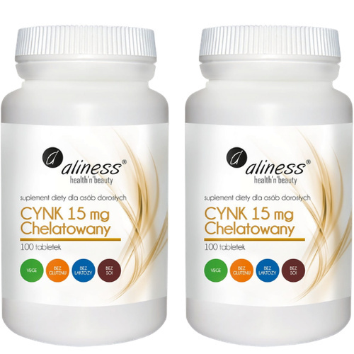 ALINESS - Cynk Chelatowany 15mg - 2x 100vtabs.