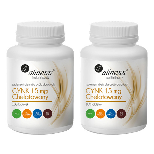 ALINESS - Cynk Chelatowany 15mg - 2x 100vtabs.