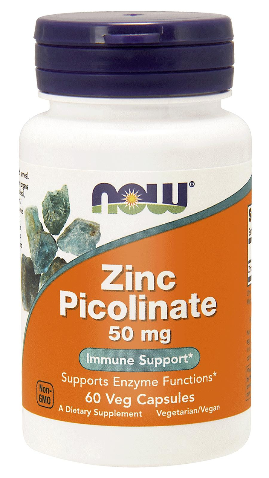 NOW - Zinc Picolinate 50mg - 30vegcaps.