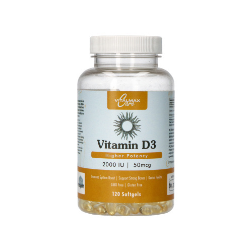 VITALMAX CARE Witamina D3 2000 IU - 60 Softgels - 60 - Witaminy I Minerały