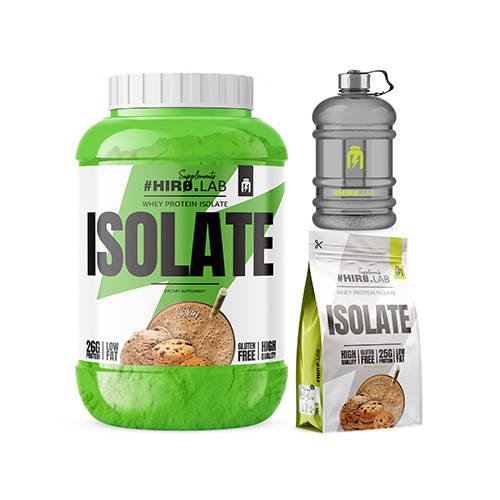 HIRO.LAB Whey Protein Isolate - 1800g + 700g ( 2500g ) + Water Jug - 1,89L