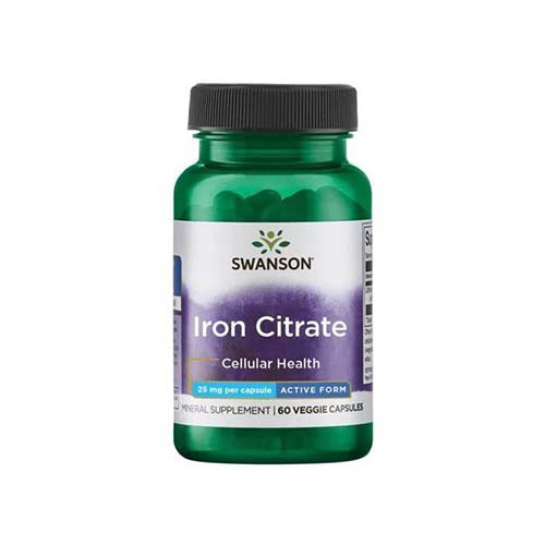 SWANSON Iron Citrate 25mg - 60vcaps.