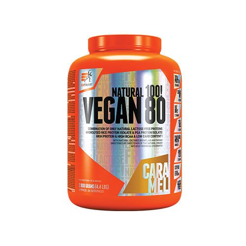 EXTRIFIT Vegan 80 - 2000g - Caramel - Odżywki białkowe