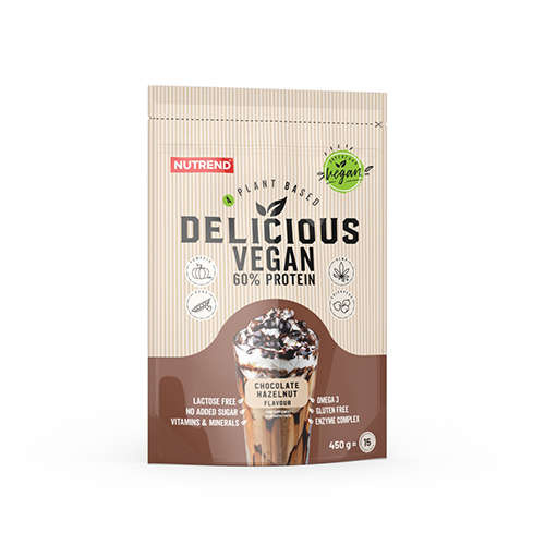 NUTREND Delicious Vegan Protein - 450g - Choco Hazelnut - Odżywki Białkowe