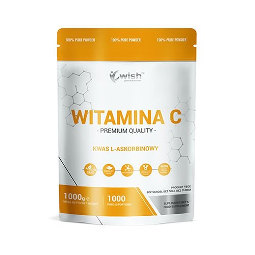 WISH Pharmaceutical Vitamin C 1000mg (Kwas L-Askorbinowy) - 1000g
