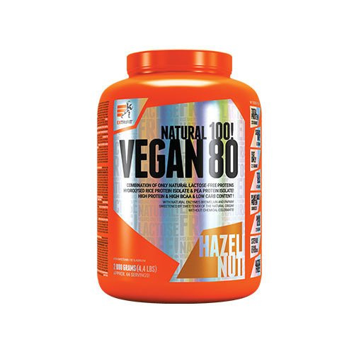 EXTRIFIT Vegan 80 - 2000g - Hazelnut - Odżywki Białkowe