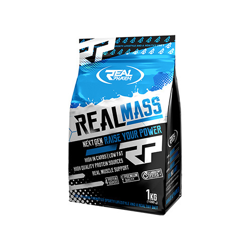 REAL PHARM Real Mass - 1000g - Banana - Odżywki Na Masę ( Gainery )