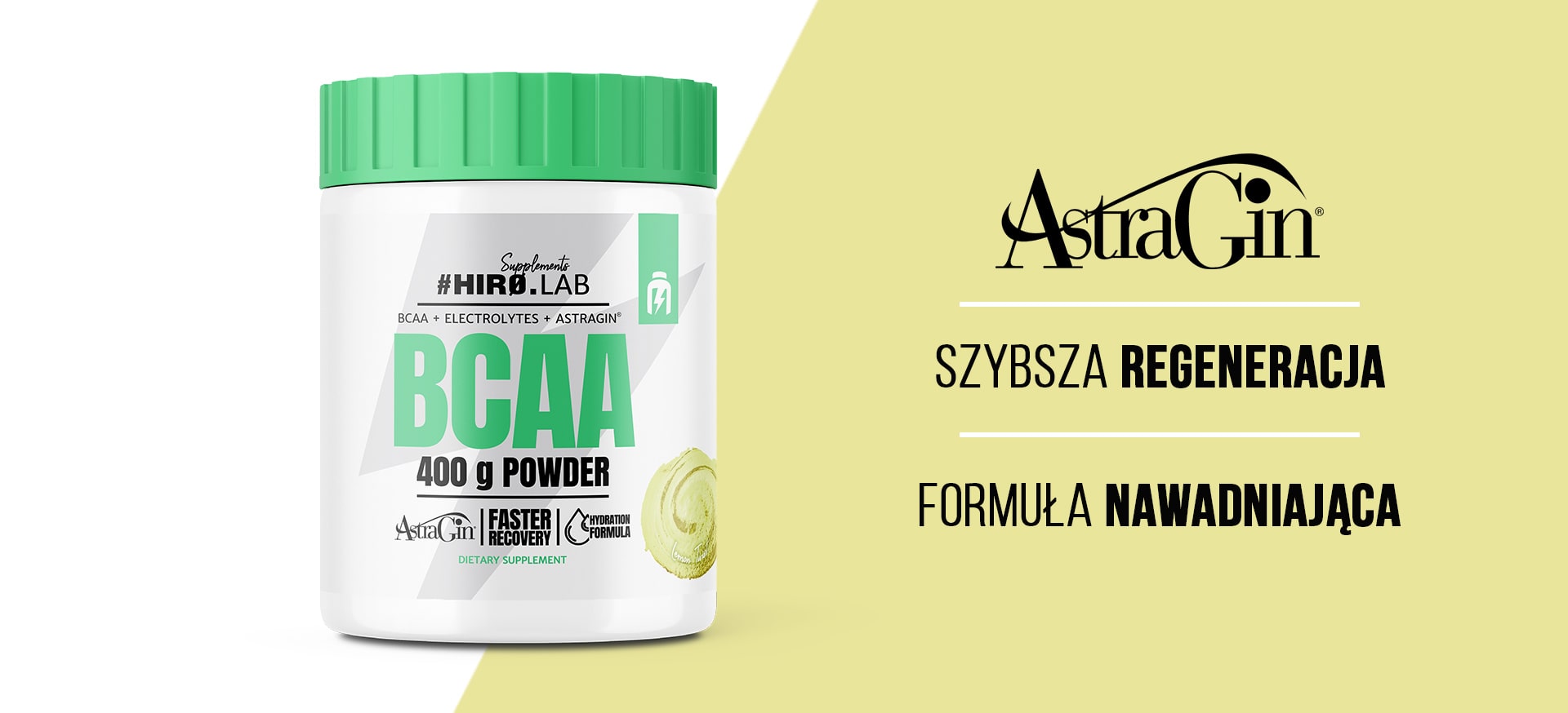 hiro.lab bcaa powder 400g lemon aminokwasy