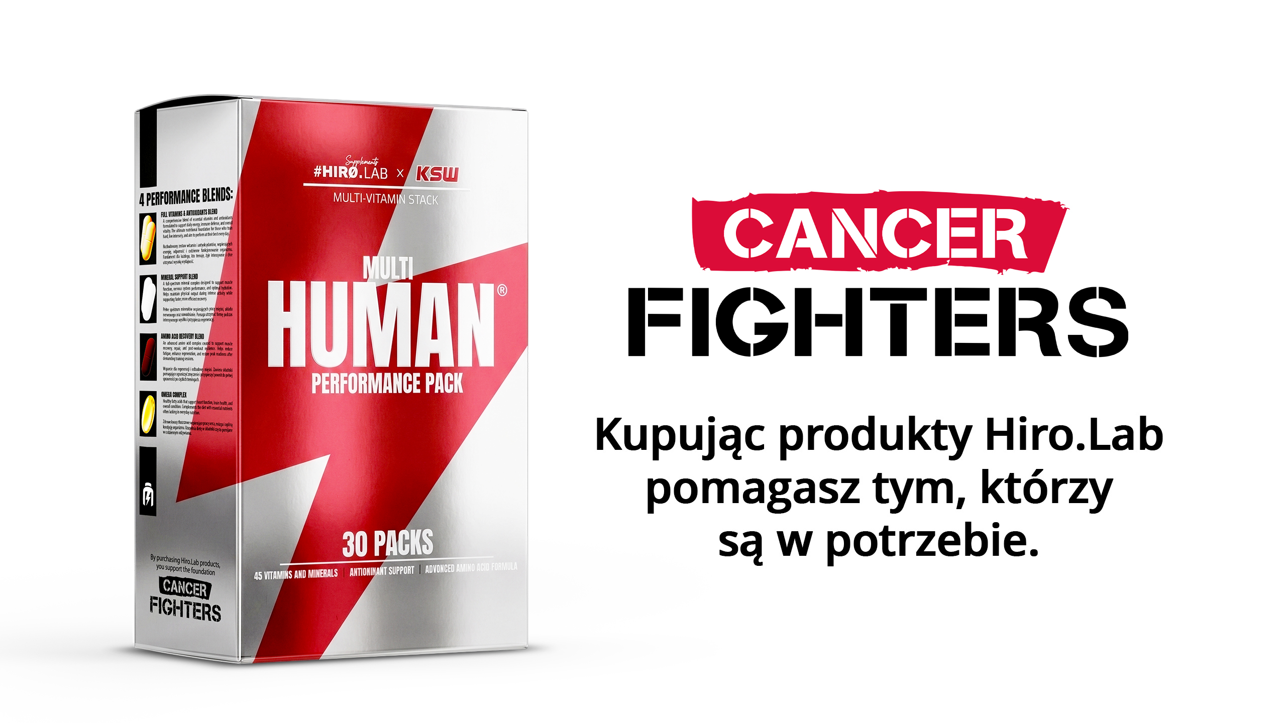 HIRO.LAB x KSW - MultiHuman Performance Pack - 30packs. Grafika_multihuman_ksw_cancer_fighters