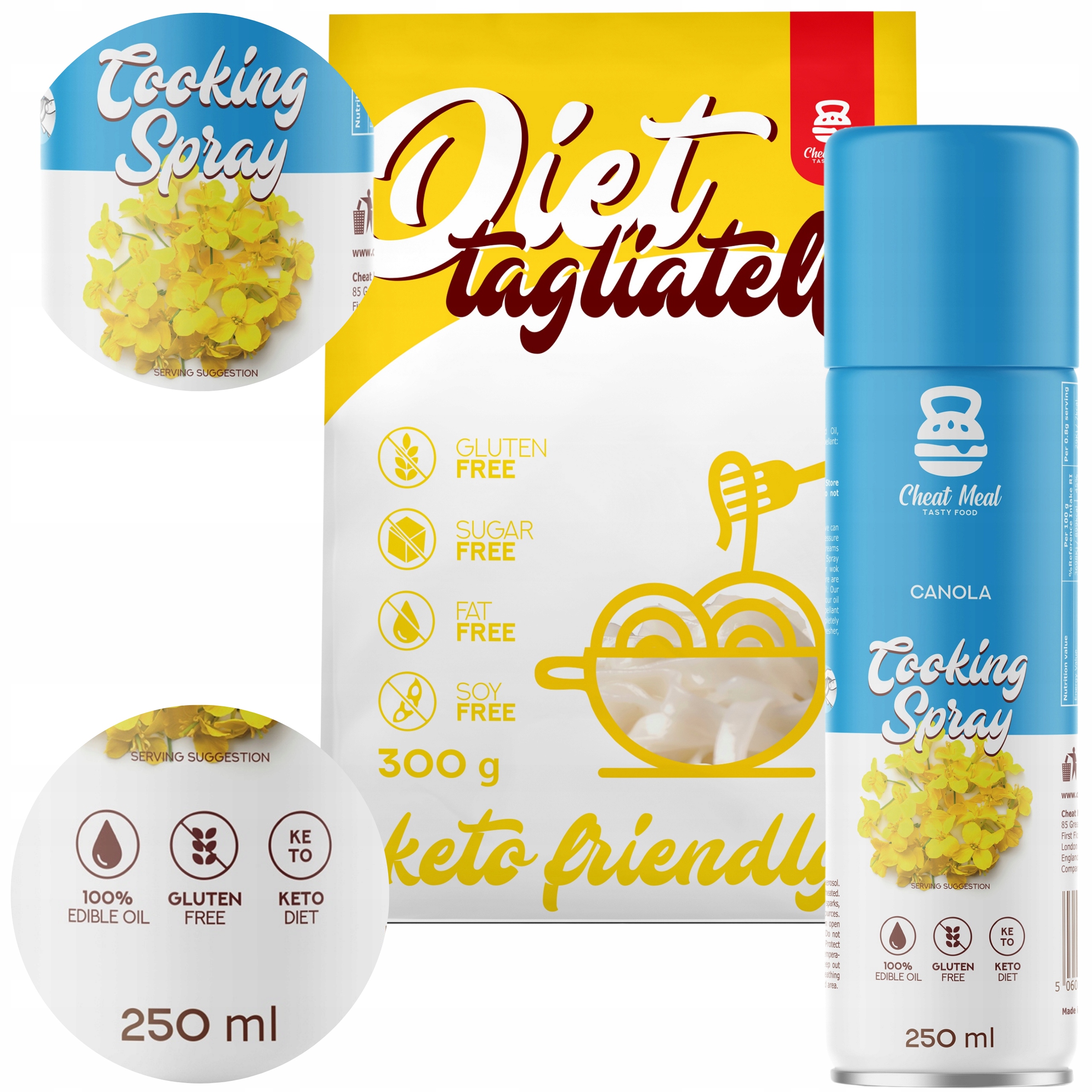 Makaron Konjac Tagliatelle 400g + OLEJ RZEPAKOWY w sprayu Cheat ZESTAW Makaron-KETO-Konjac-Tagliatelle-400g-OLEJ-RZEPAKOWY-w-sprayu-Cheat-ZESTAW