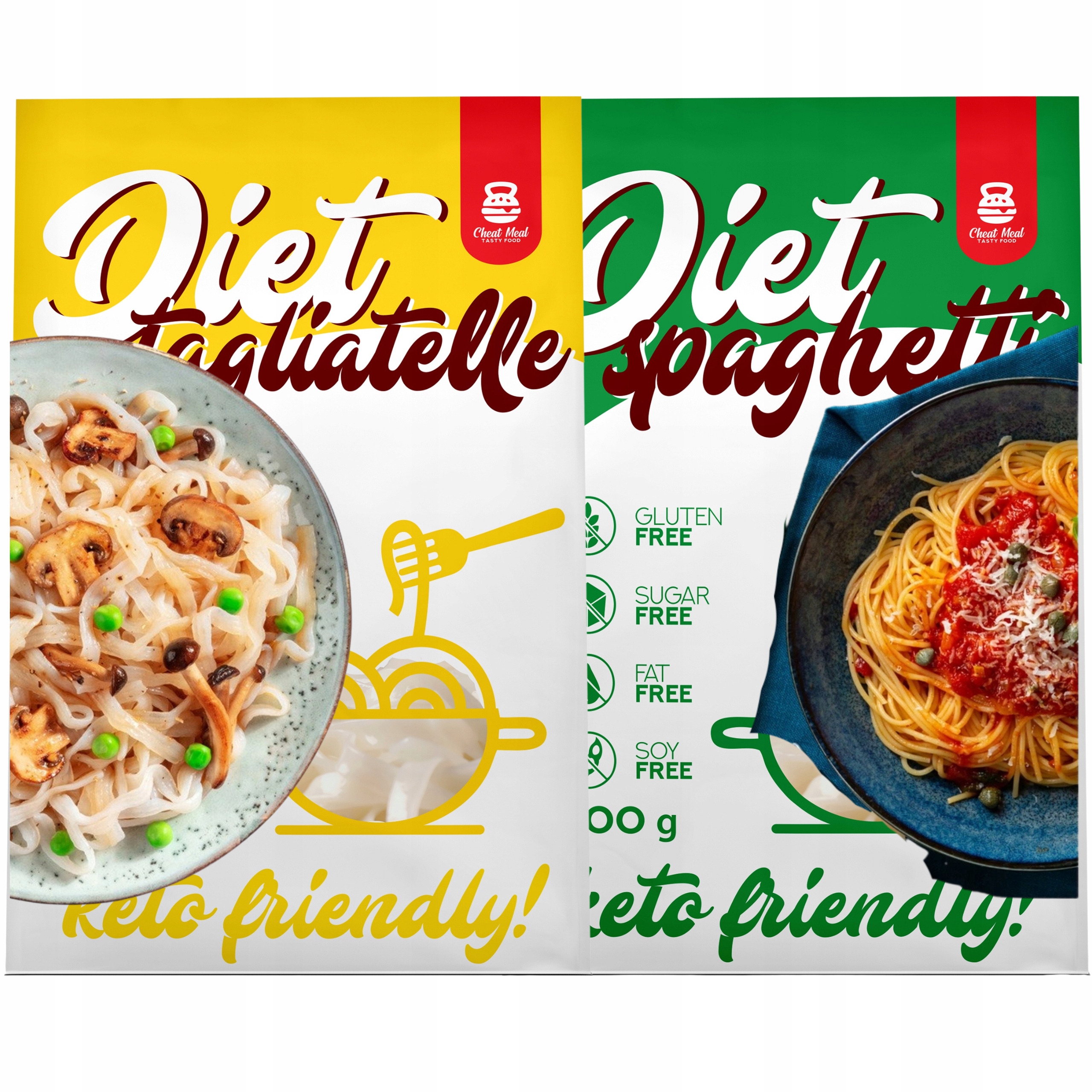 Cheat Meal Nutrition Diet Tagliatelle - 400g (300g netto) + Diet Spaghetti 400g (300g netto) Makaron-KETO-Konjac-Tagliatelle-400g-Spaghetti-bezglutenowy-Cheat-Meal_1