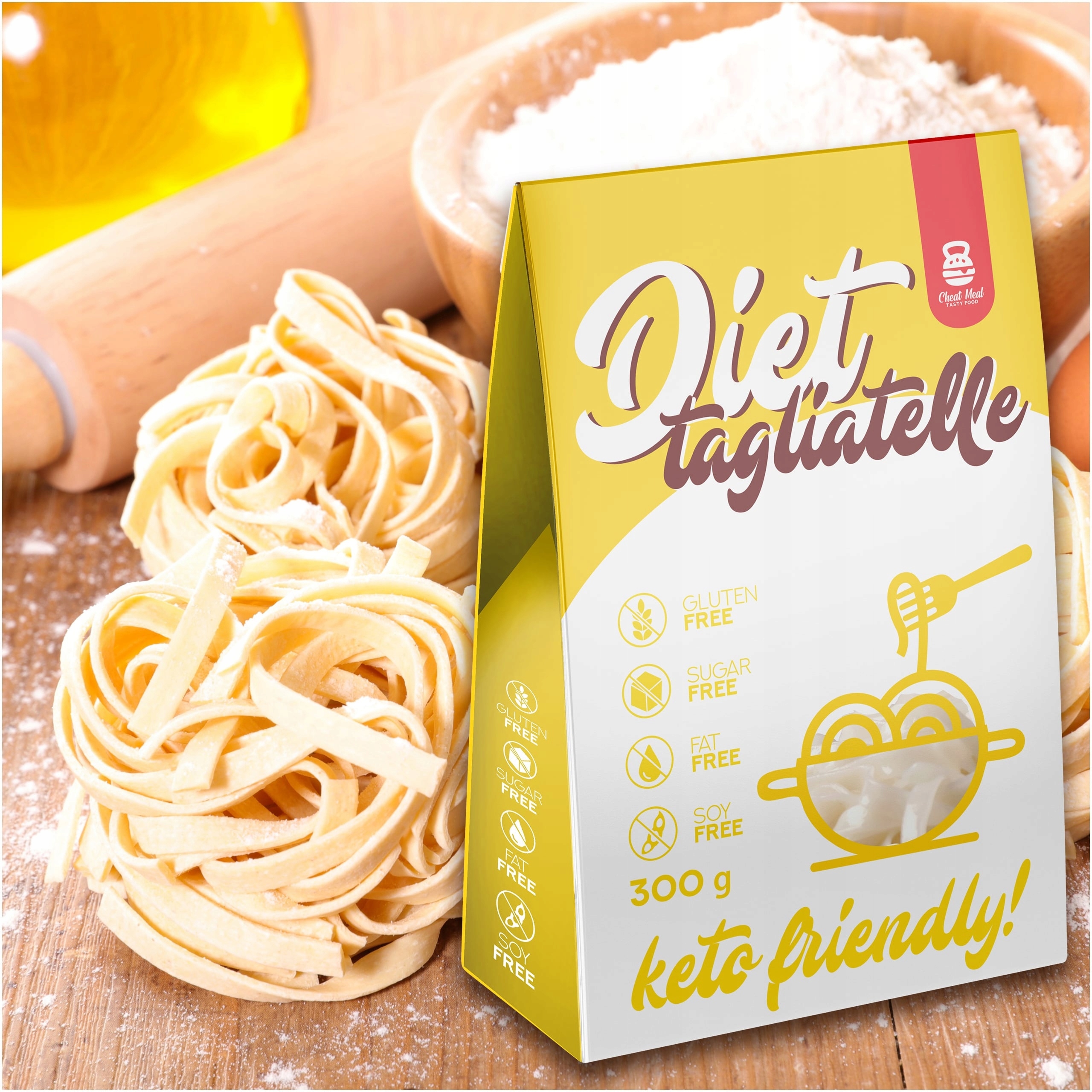 Makaron Konjac Tagliatelle 400g + OLEJ RZEPAKOWY w sprayu Cheat ZESTAW Makaron-Konjac-KATO-Tagliatelle-400g-OLIWA-Z-OLIWEK-W-SPRAYU-Cheat-ZESTAW-Waga-700-g_1