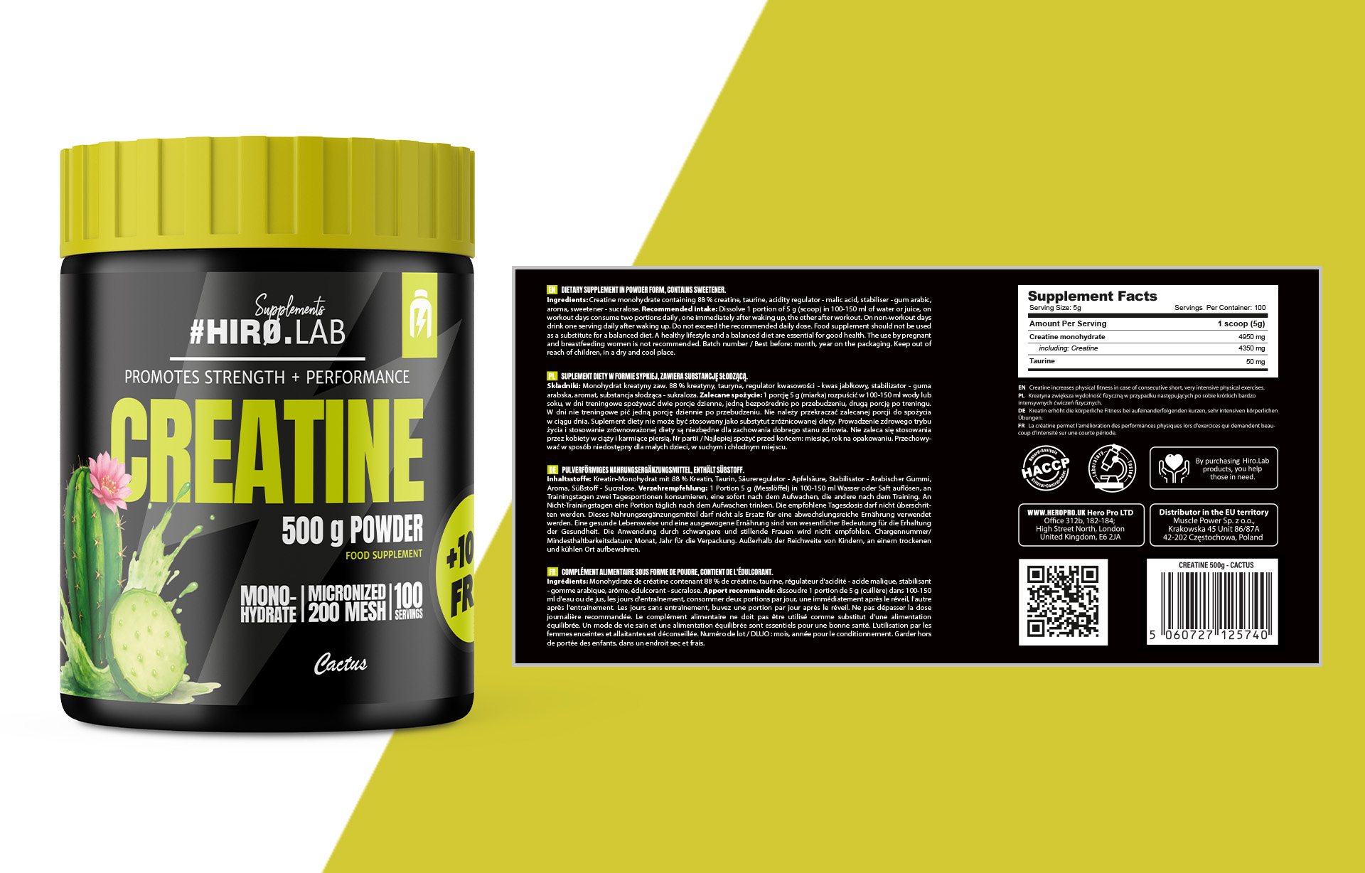 creatine kreatyna proszek masa 500g