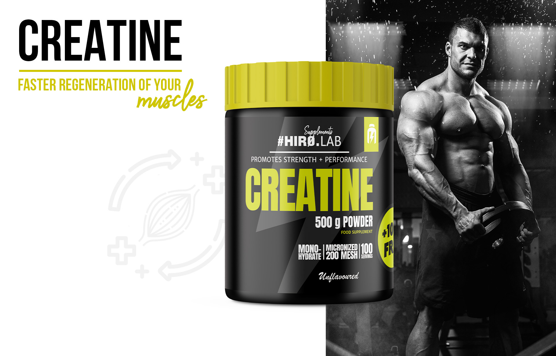 HIRO.LAB Creatine - 500g + 100g FREE NEW_100g_sklep_hirolab_creatine_500g_Natural_4