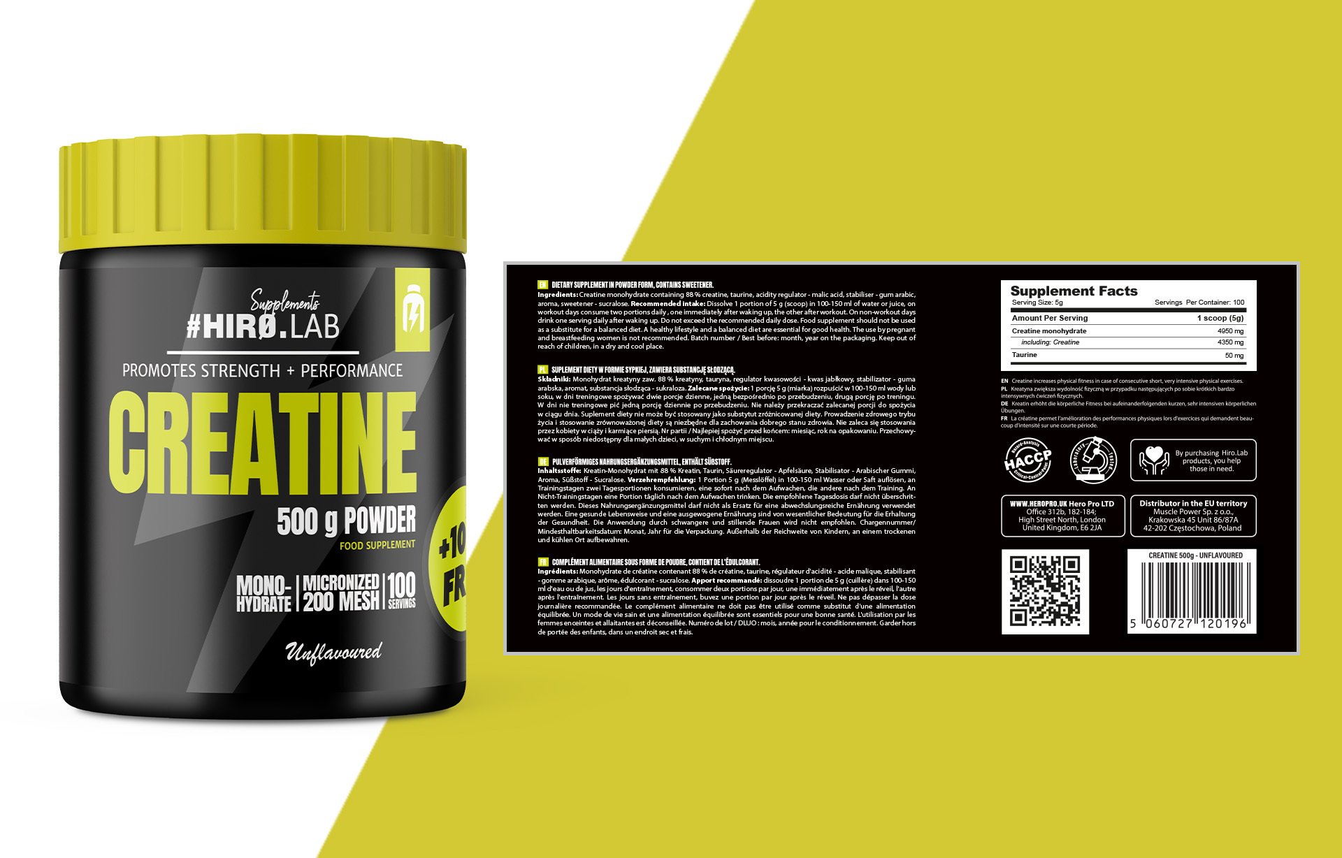 HIRO.LAB Creatine - 500g + 100g FREE NEW_100g_sklep_hirolab_creatine_500g_Natural_3