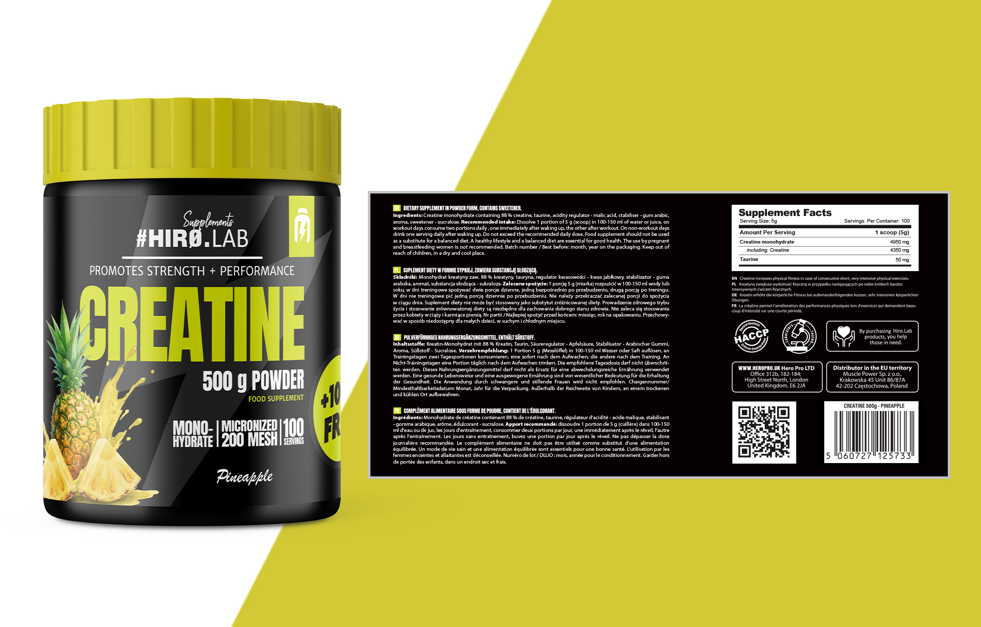 creatine kreatyna proszek masa 500g