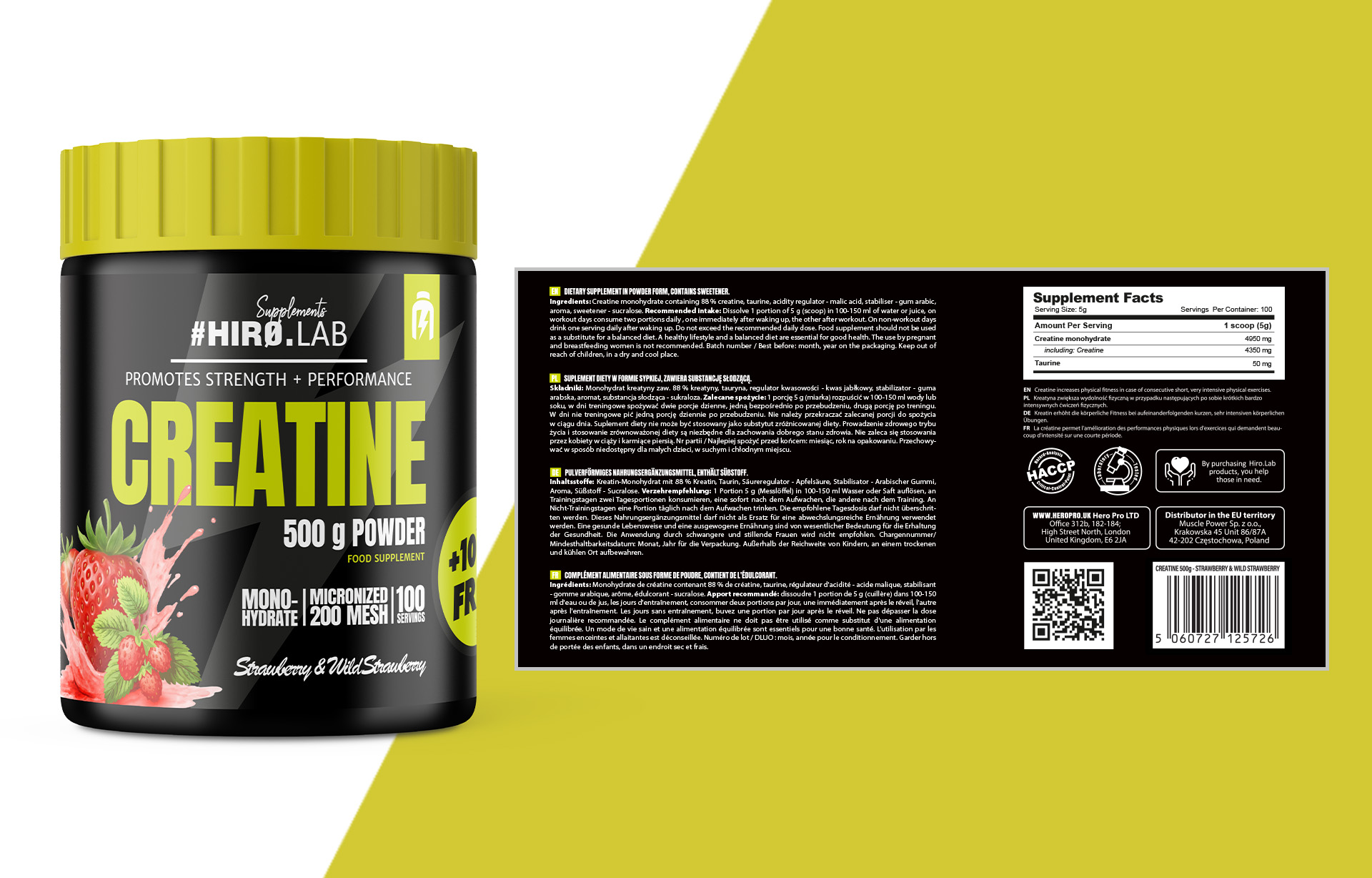 creatine kreatyna proszek masa 500g