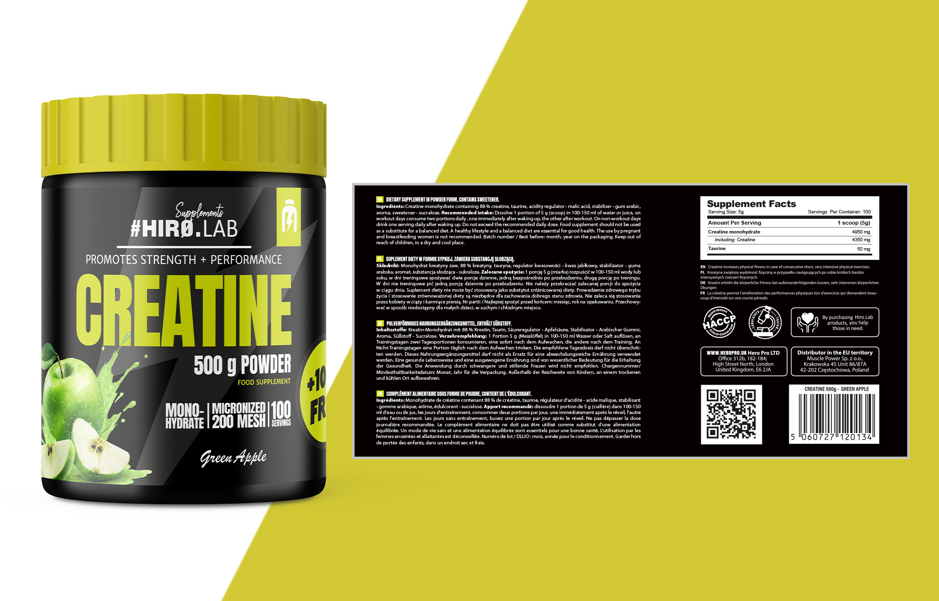 HIRO.LAB Creatine - 500g + 100g FREE NEW_100g_sklep_hirolab_creatine_500g_apple_6
