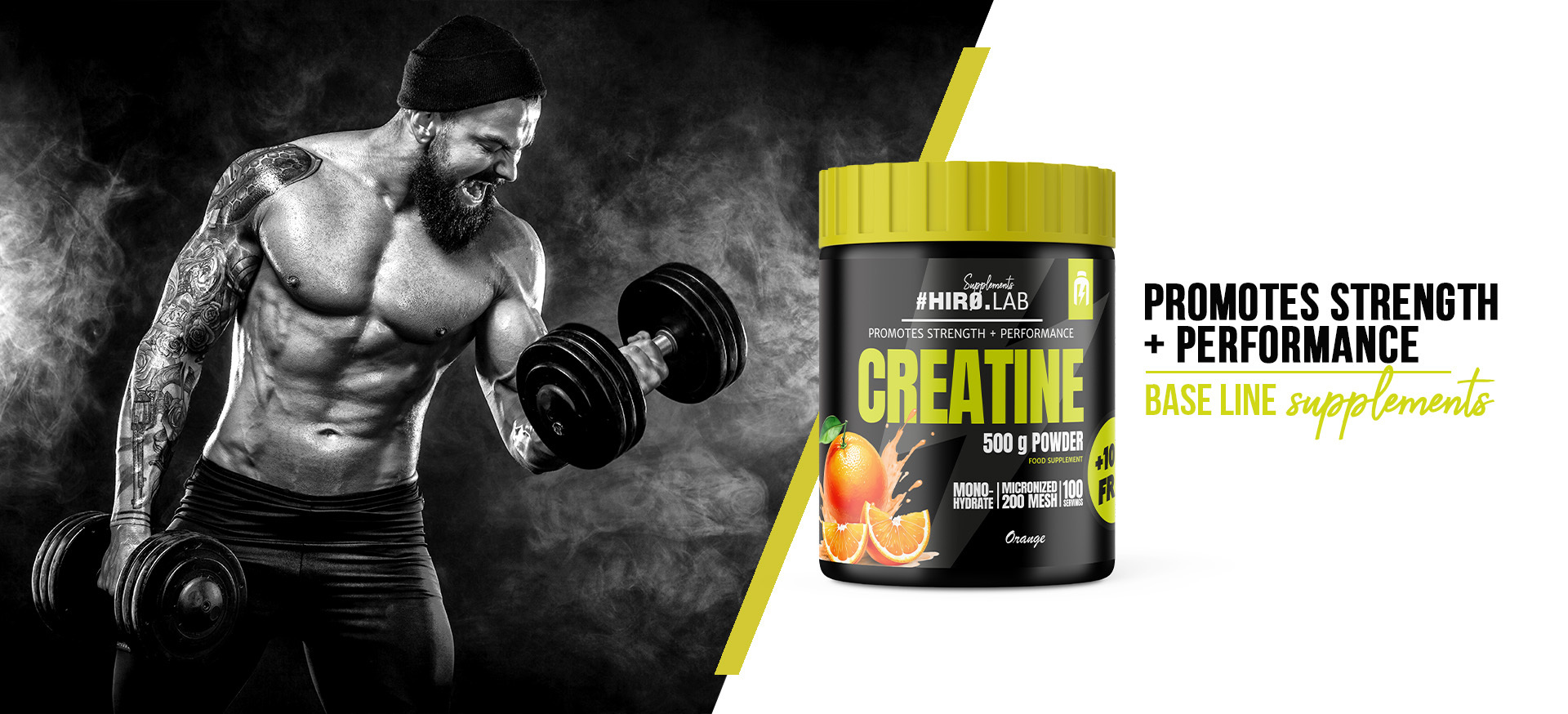 HIRO.LAB Creatine - 500g + 100g FREE NEW_100g_sklep_hirolab_creatine_500g_orange_7