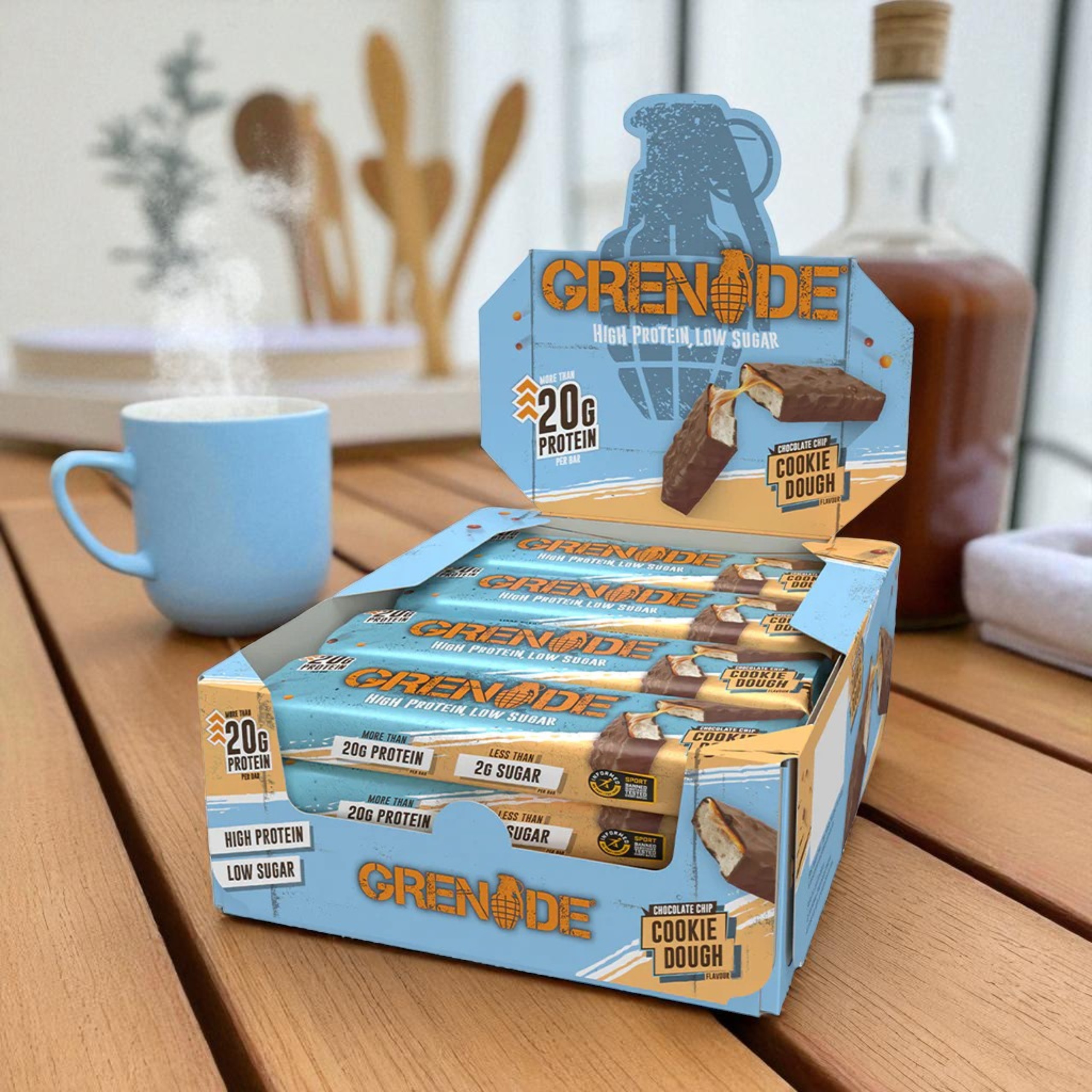 GRENADE - Protein Bar - 60g x12 - Chocolate Chip Cookie Dough grenade_chocolate_chip_2_2560_x_2560