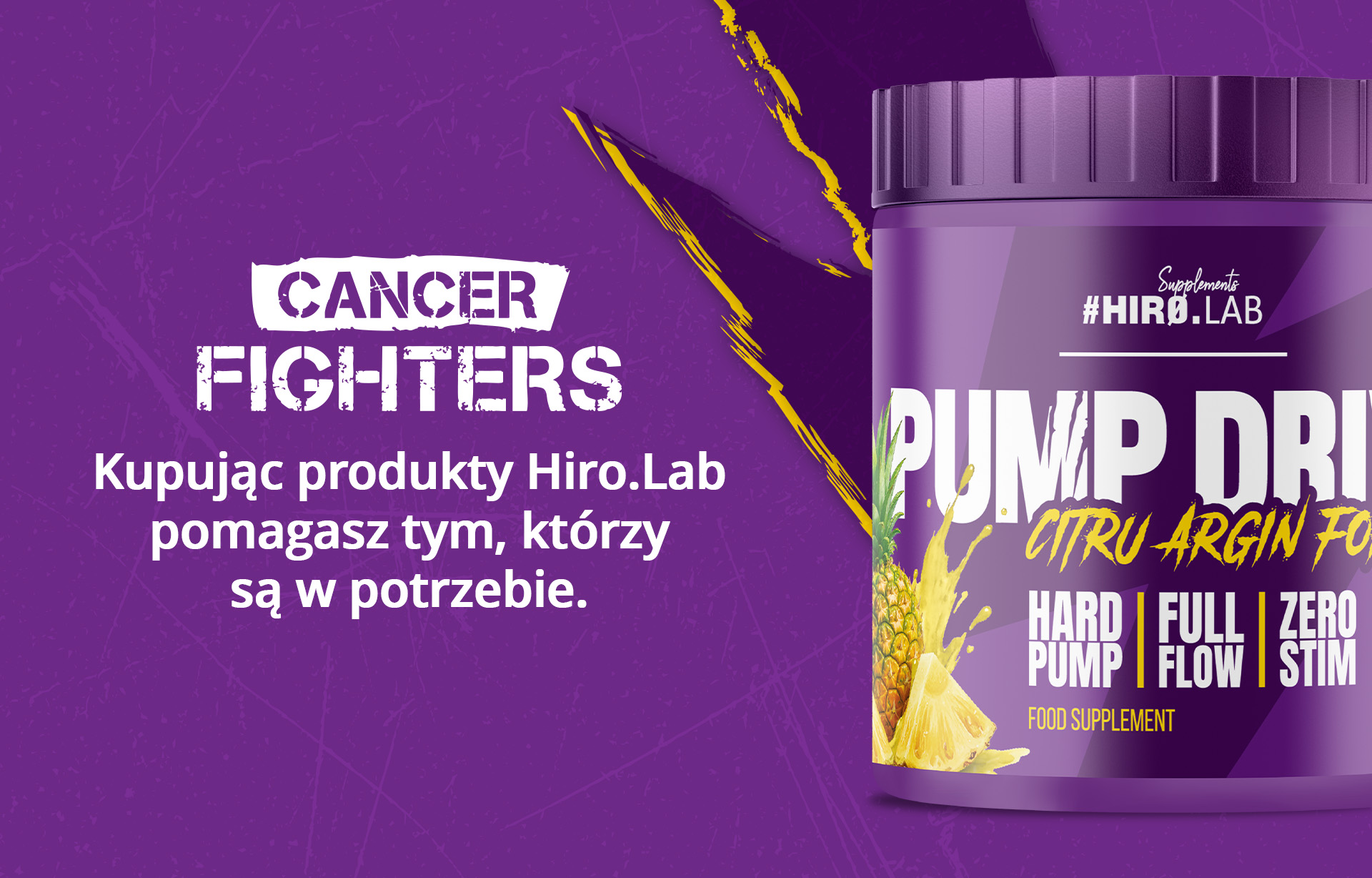 HIRO.LAB Pump Drive wsparcie fundacji Cancer Fighters