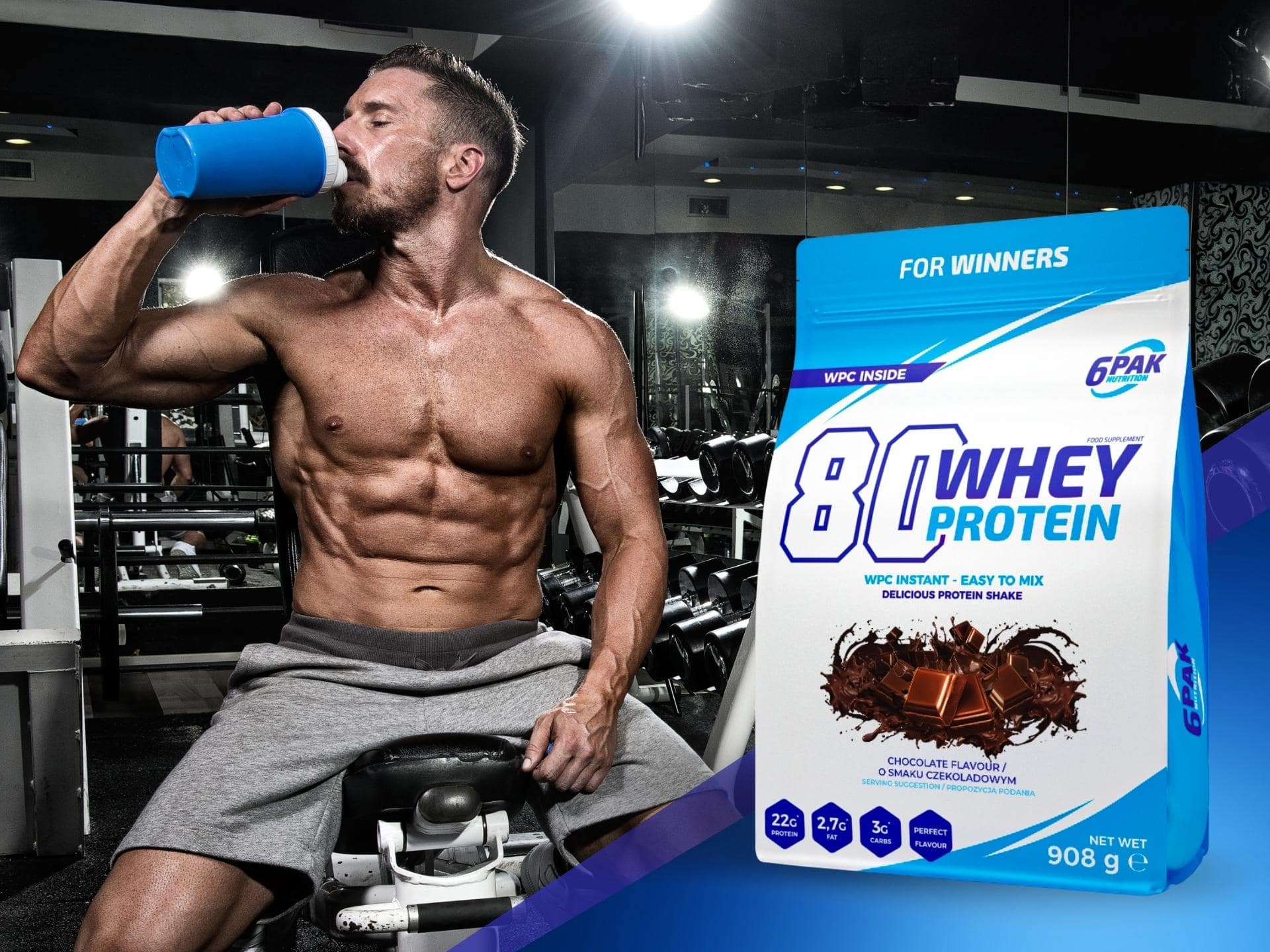 6PAK 80 Whey Protein - 908g