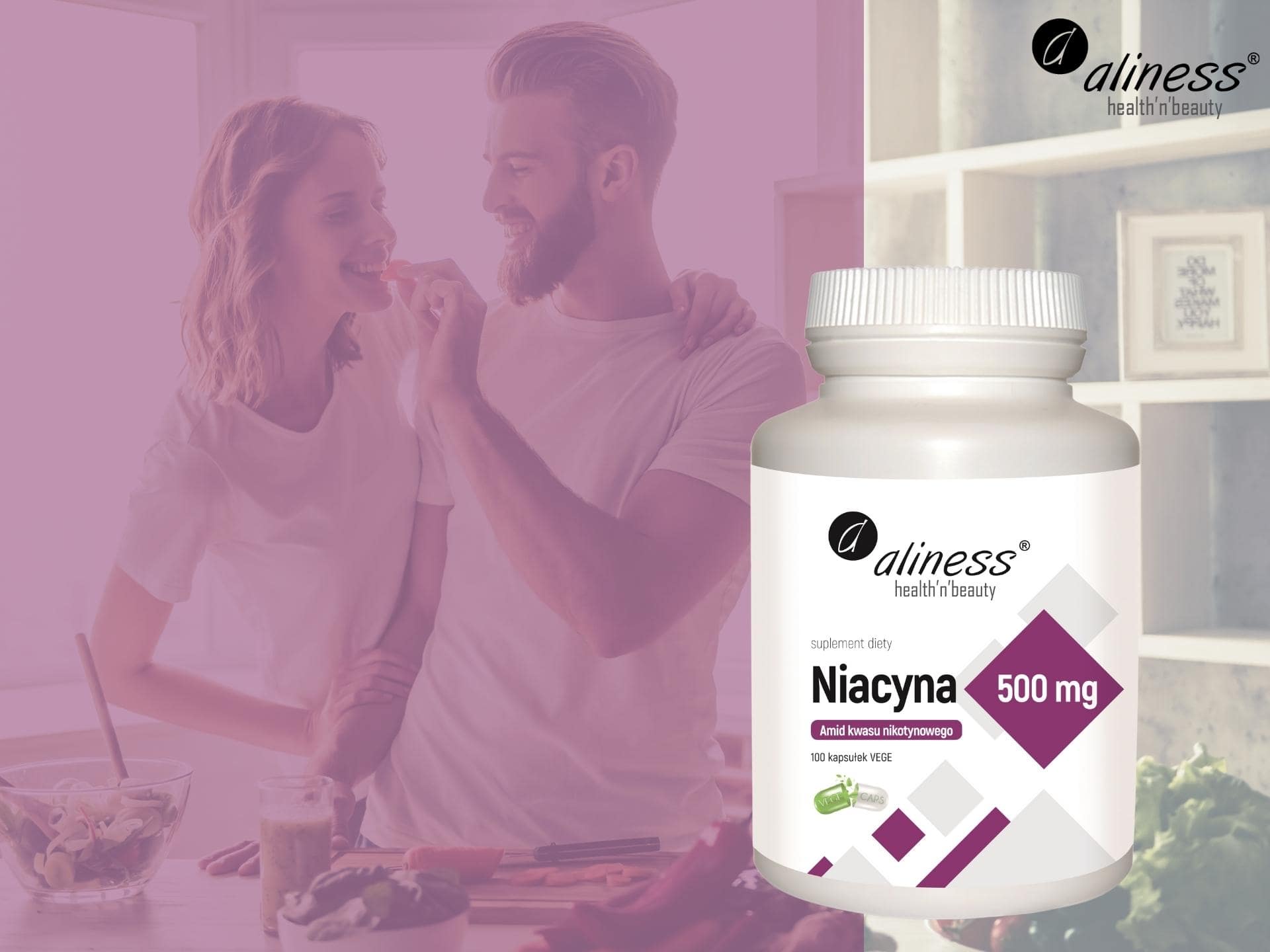 ALINESS Niacyna 500mg - 100vcaps