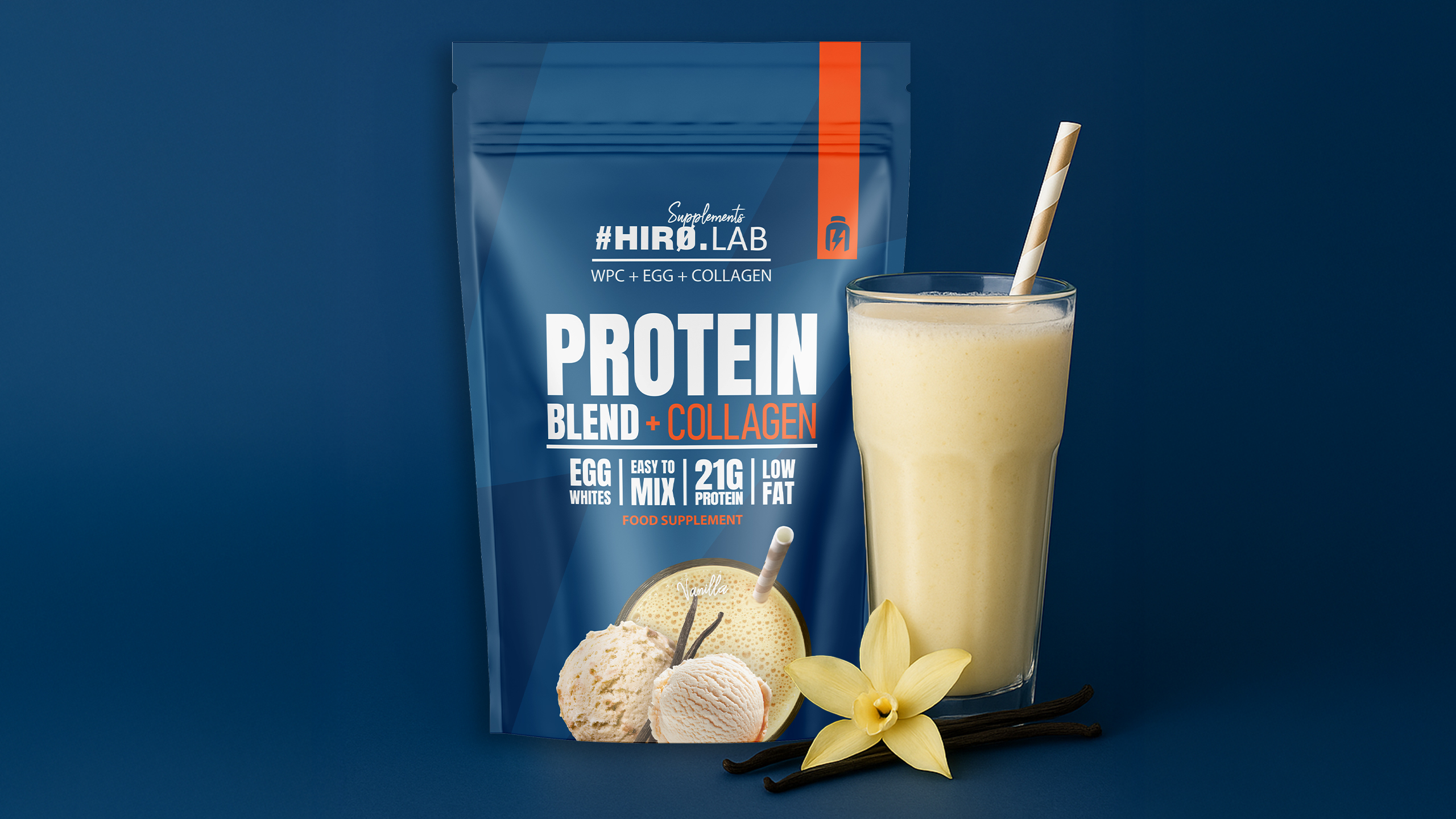hiro.lab protein blend collagen 750 g vanilla