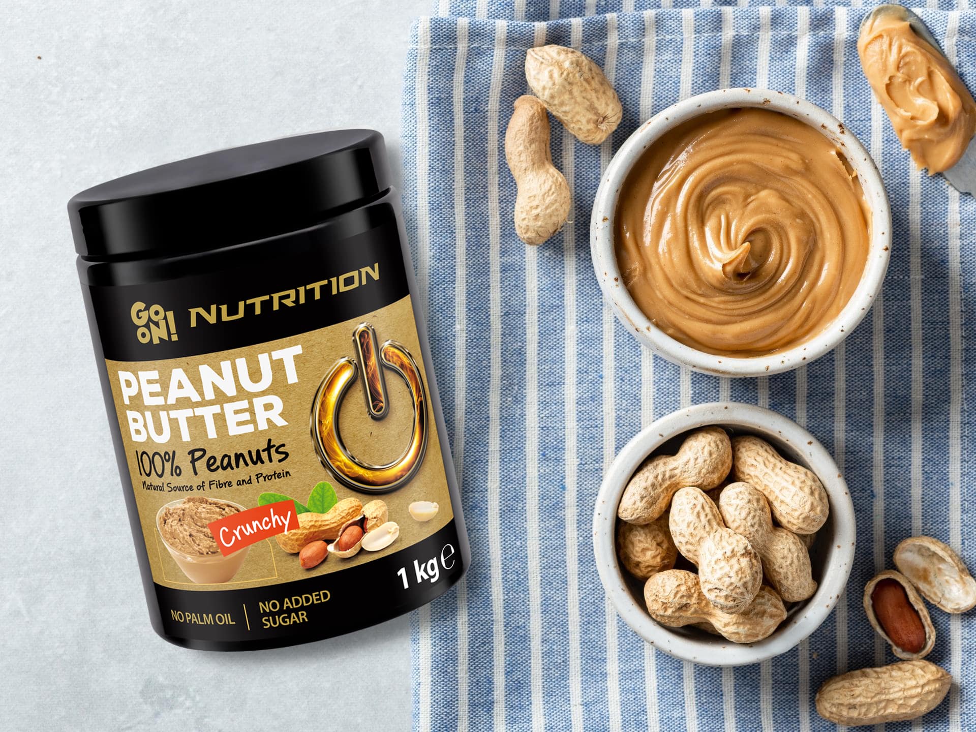 GO ON NUTRITION Peanut Butter Go On Peanut Butter - 100% Orzechów Arachidowych - 1000g