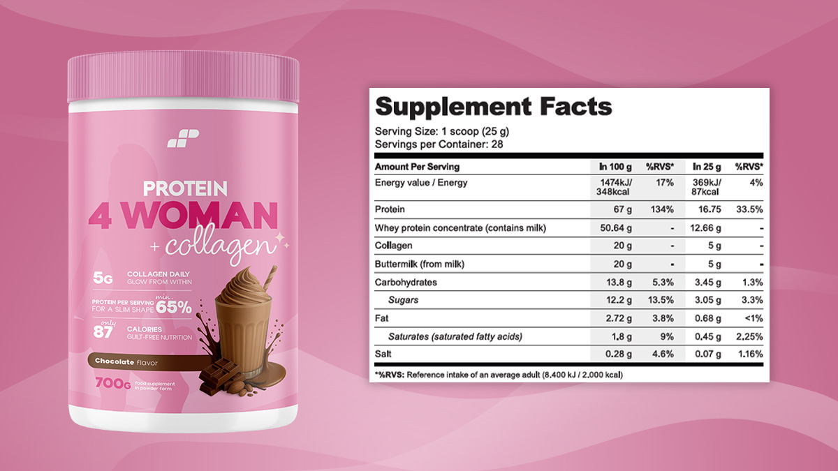 Protein 4 Woman + Collagen 700g