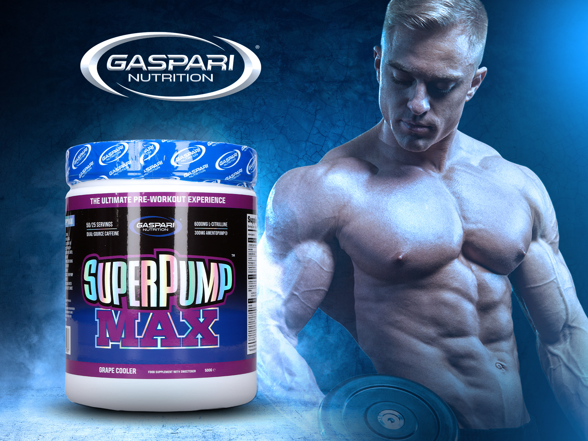 gaspari nutrition superpump max grape cooler 500g