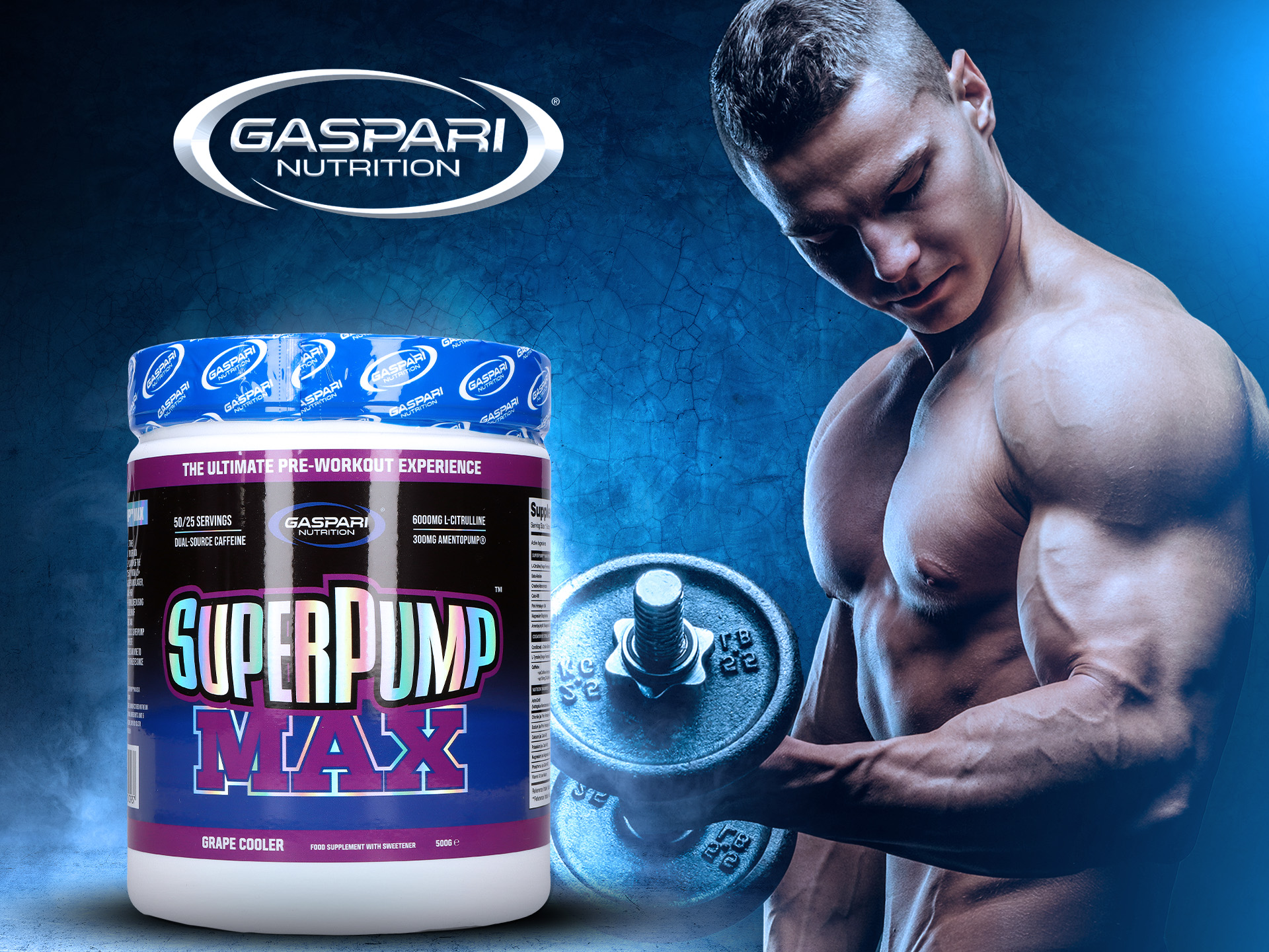 gaspari nutrition superpump max grape cooler 500g