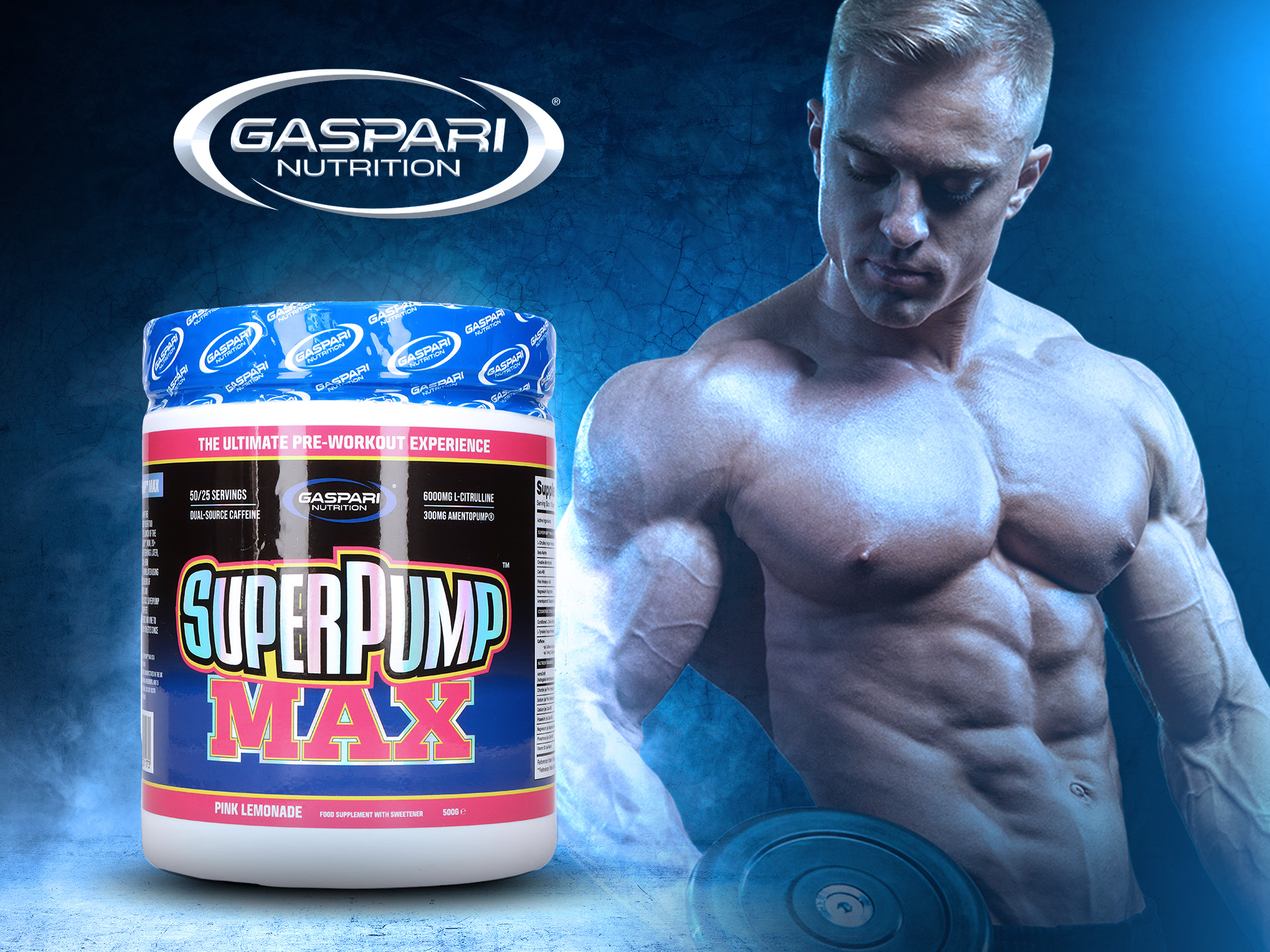 gaspari nutrition superpump max pink lemonade 500g