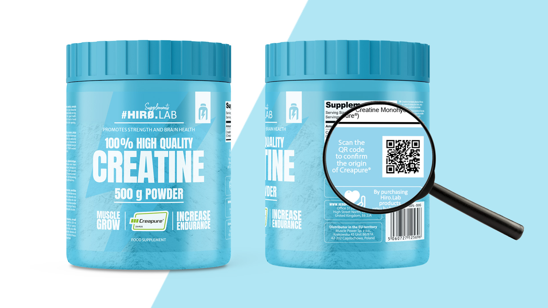 HIRO.LAB 100% High Quality Creatine - Creapure - 300g - Unflavored  sklep_hirolab_High_Quality_Creatine_500g_100_7