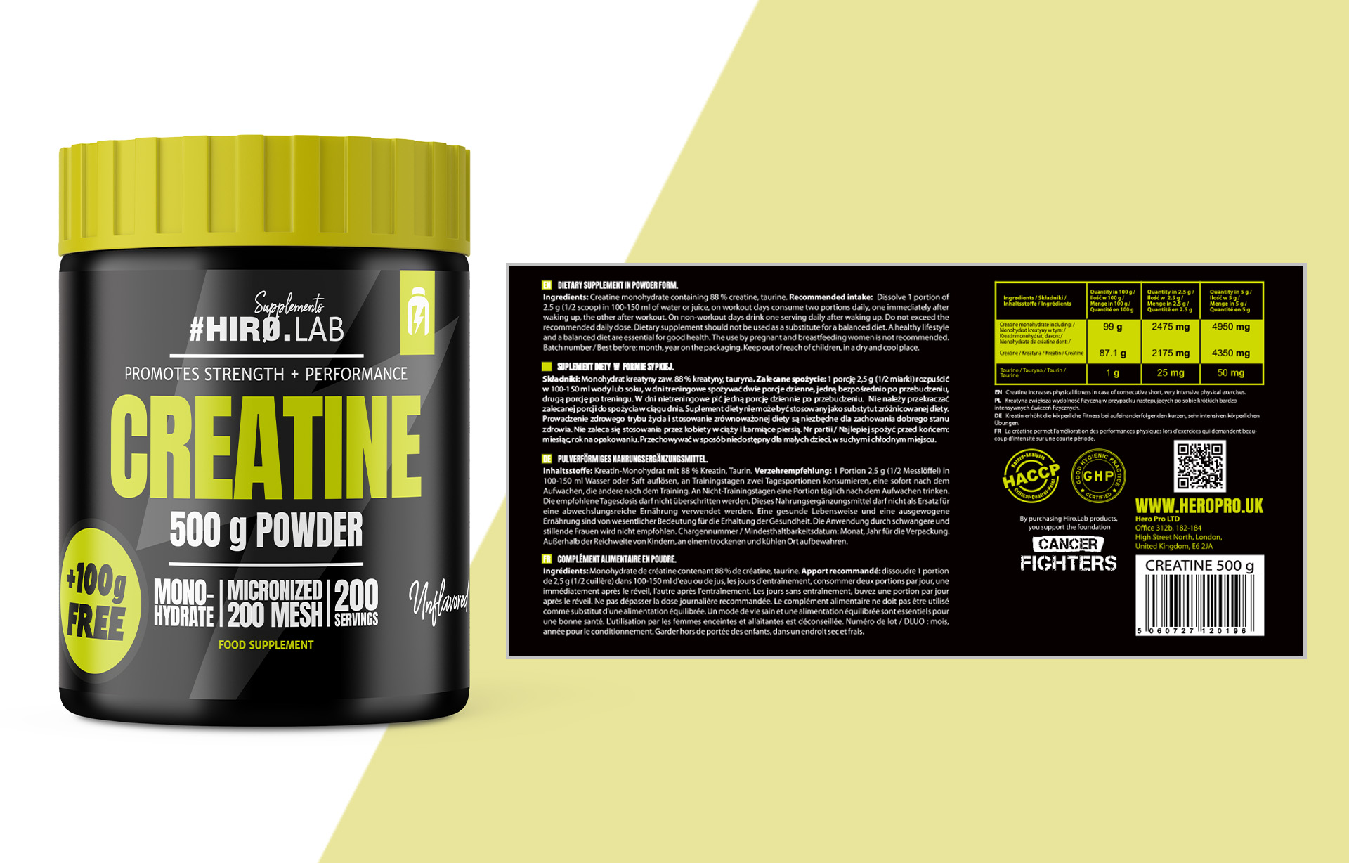creatine kreatyna proszek masa 500g