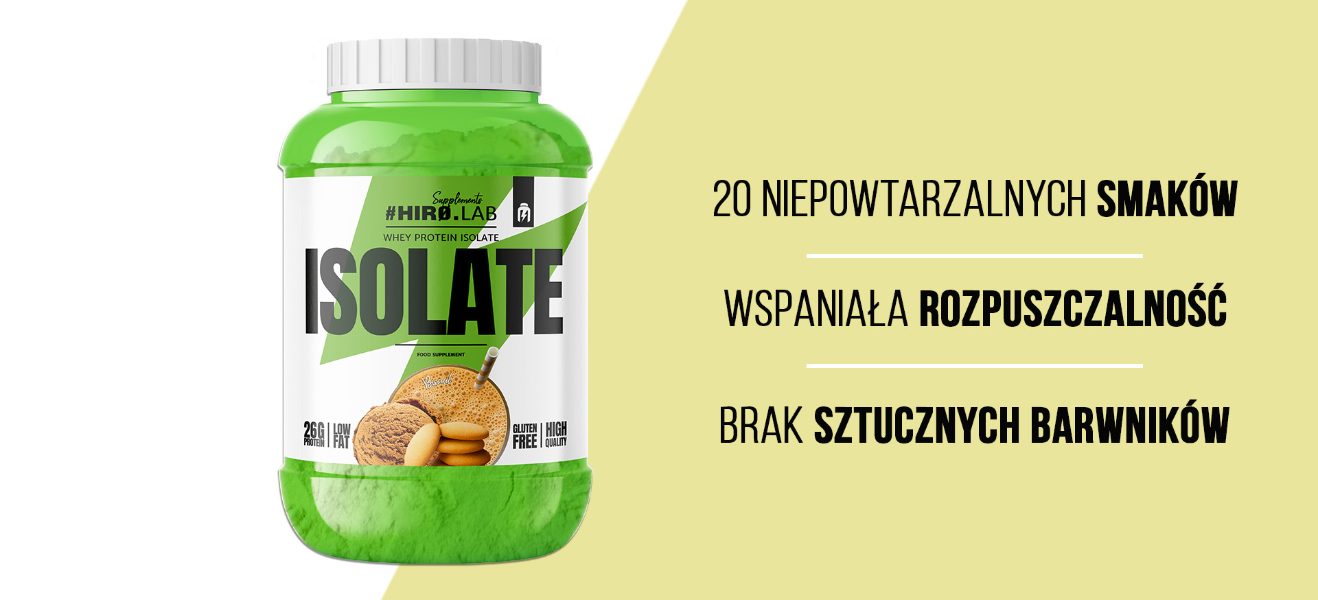 hirolab whey protein isolate 1800g biscuit 