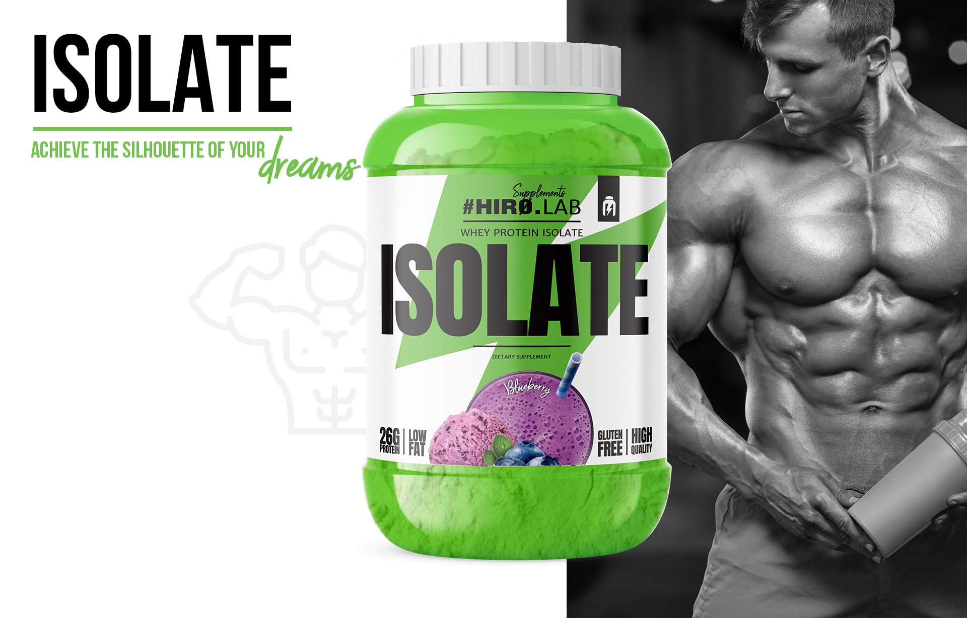 HIRO.LAB Whey Protein Isolate - 1800g izolat