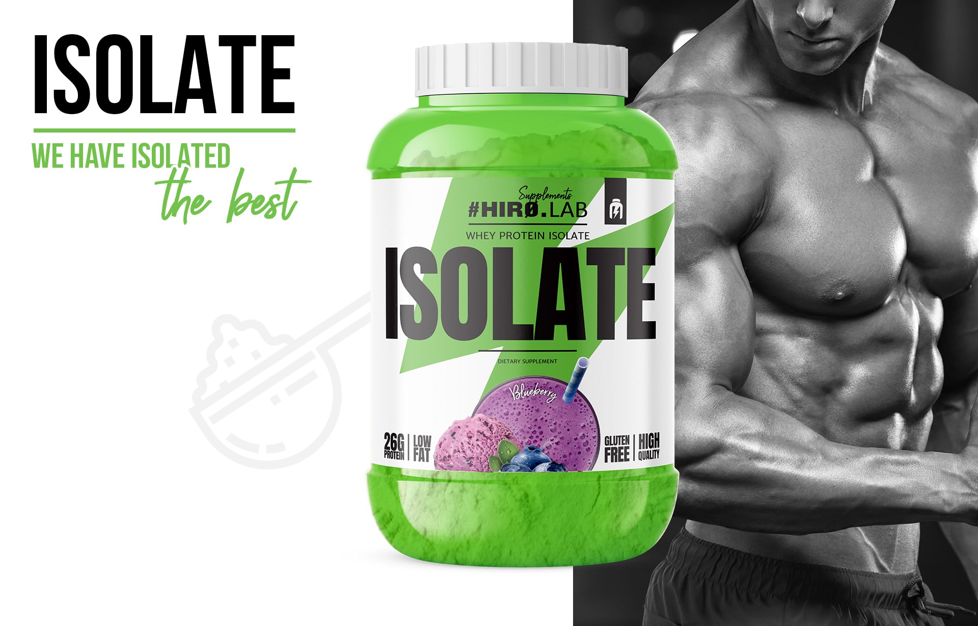 HIRO.LAB Whey Protein Isolate 1800g sport