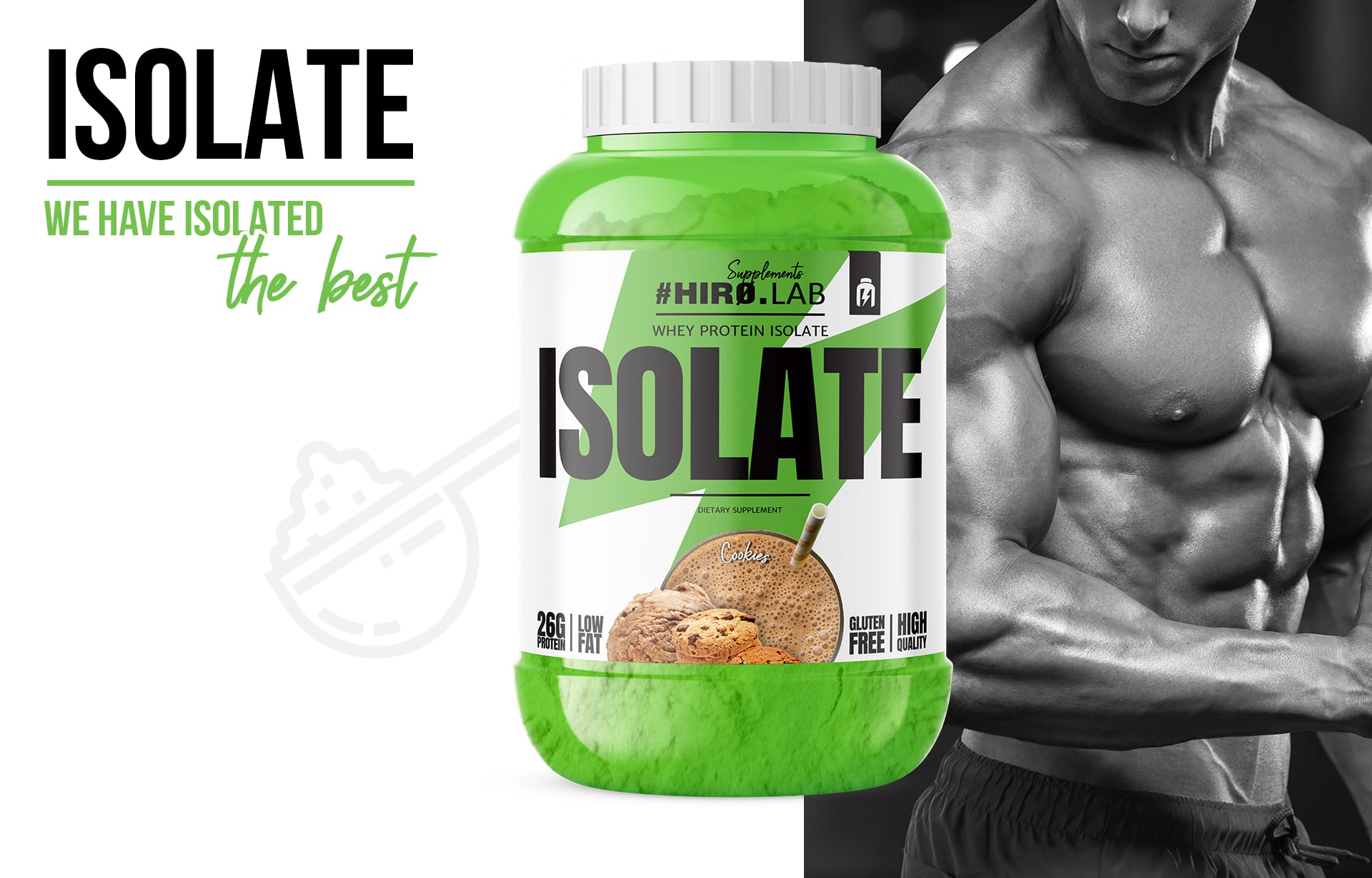 HIRO.LAB Whey Protein Isolate 1800g sport