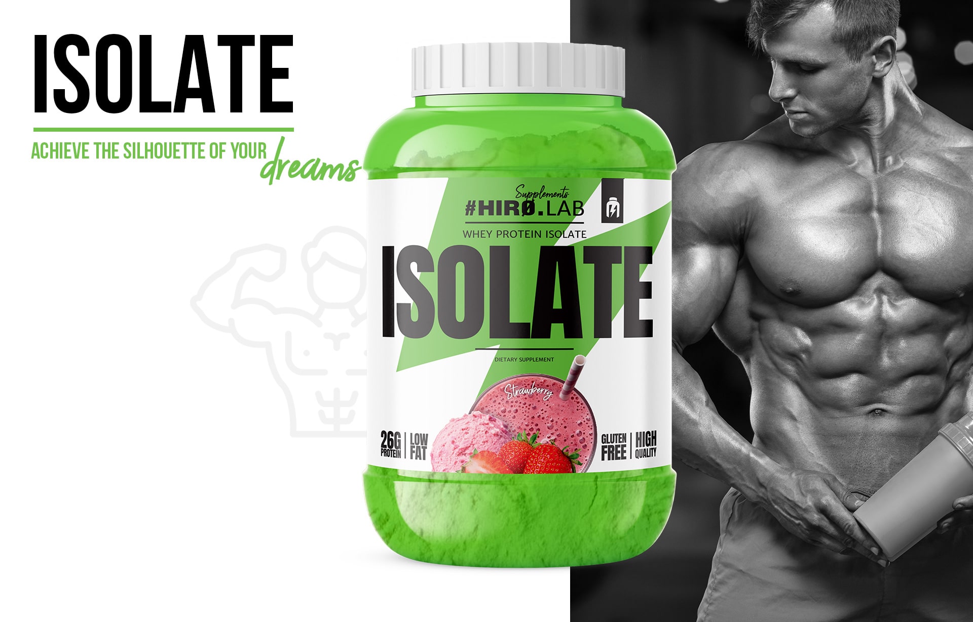 HIRO.LAB Whey Protein Isolate - 1800g izolat