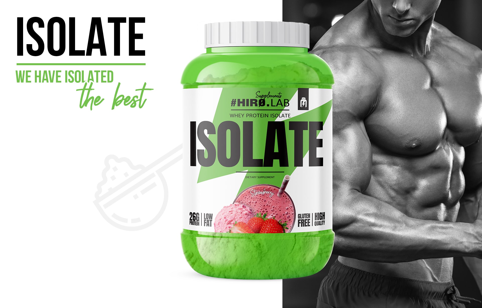 HIRO.LAB Whey Protein Isolate 1800g sport