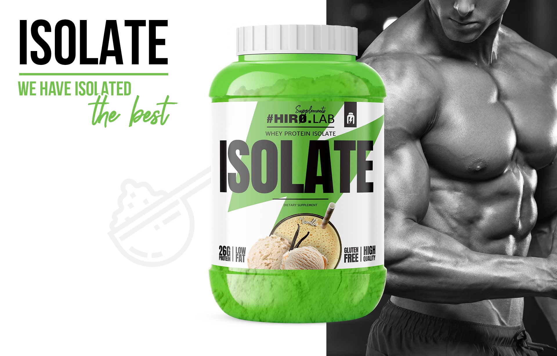 HIRO.LAB Whey Protein Isolate 1800g sport