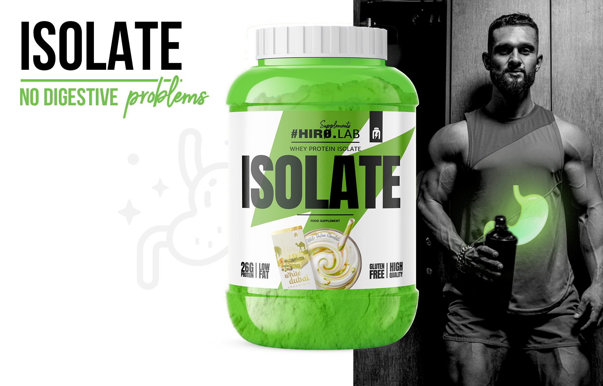 HIRO.LAB Whey Protein Isolate - 1800g sklep_hirolab_isolate_1800g_white_dubai_chocolate_3_green