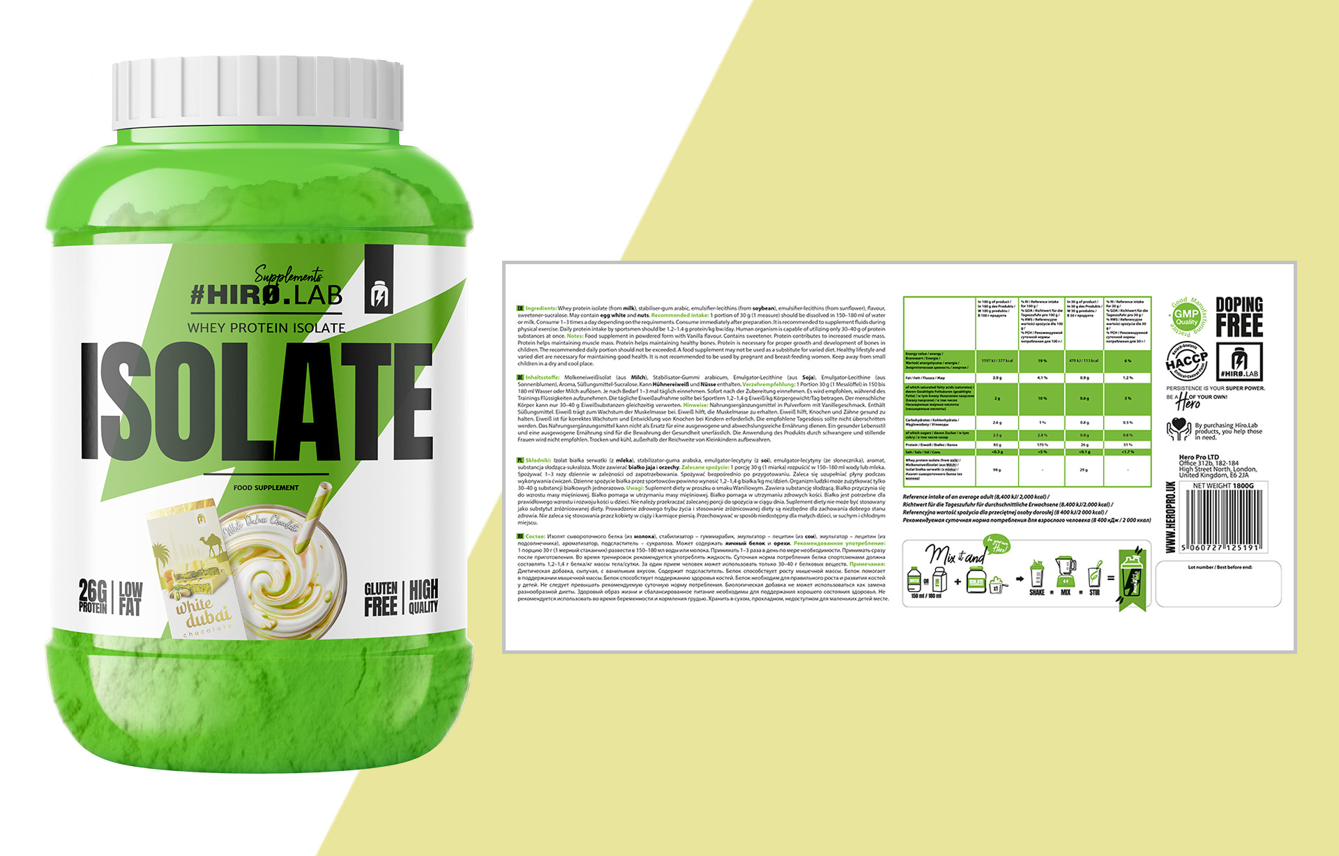 HIRO.LAB Whey Protein Isolate - 1800g sklep_hirolab_isolate_1800g_white_dubai_chocolate_9