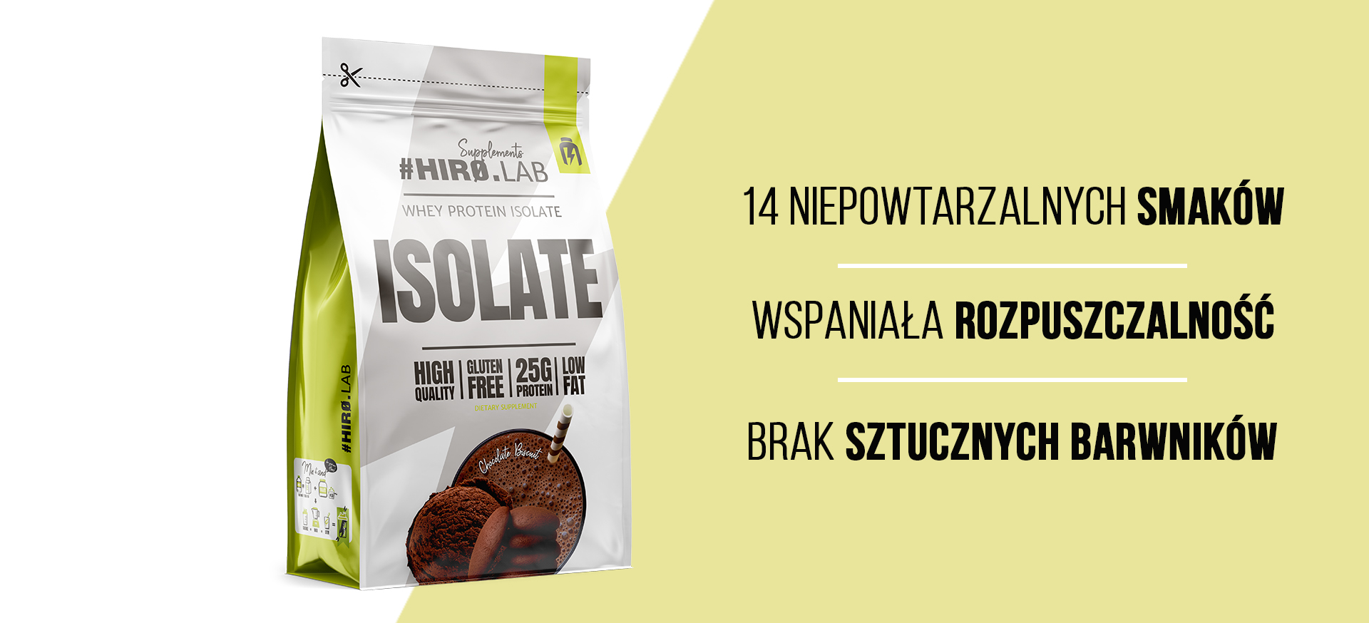 HIRO.LAB Whey Protein Isolate - 700g sklep_hirolab_isolate_700g_CHOCOLATE_BISCUIT_1