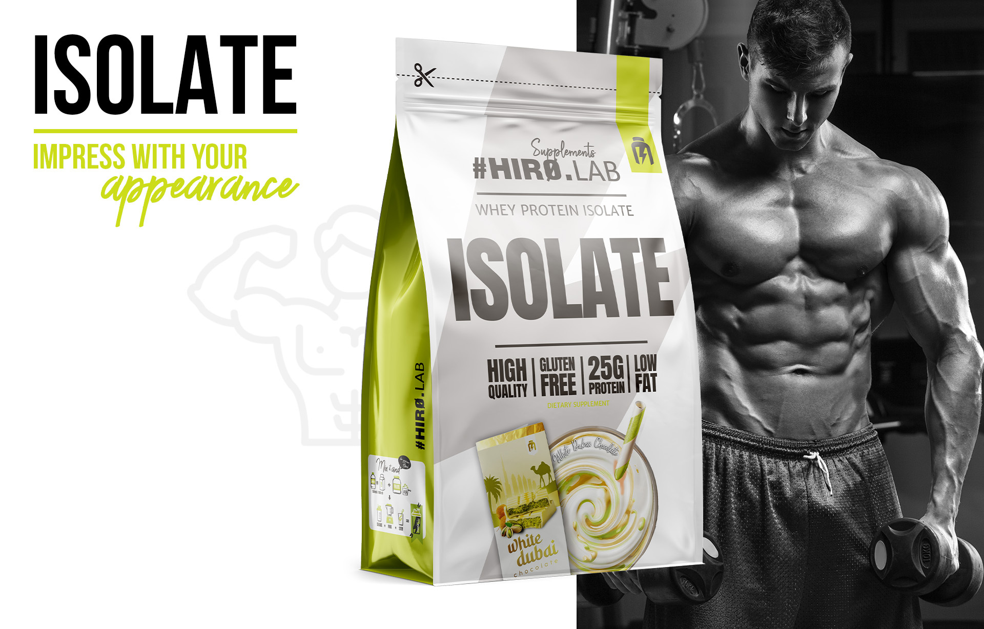 HIRO.LAB Whey Protein Isolate - 700g sklep_hirolab_isolate_700g_Whitedubai_Chocolate_6