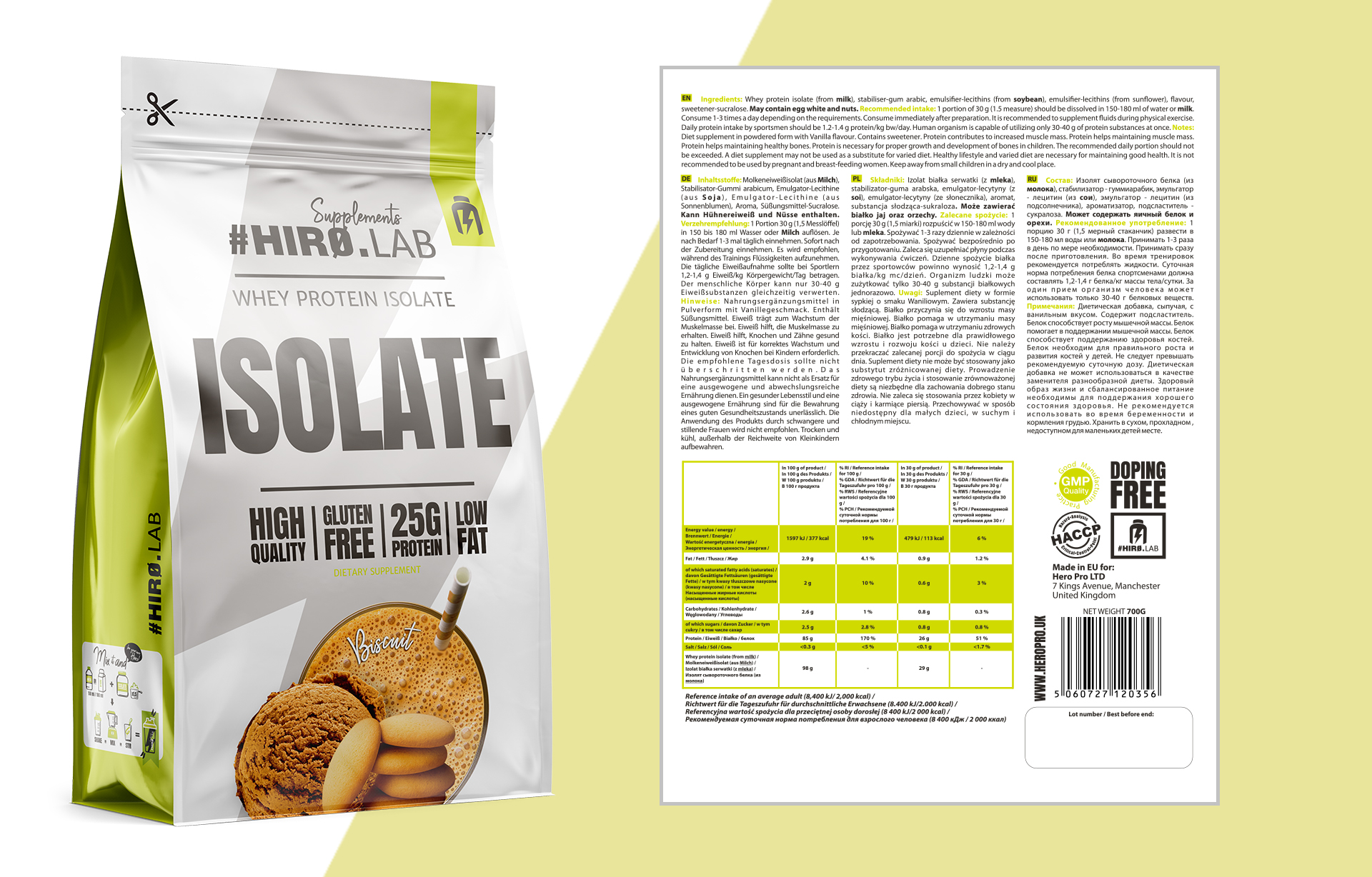 HIRO.LAB Whey Protein Isolate - 700g sklep_hirolab_isolate_700g_biscuit_9